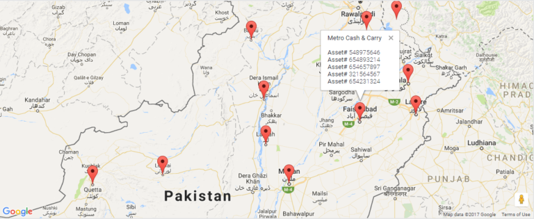 Google map view of coolers